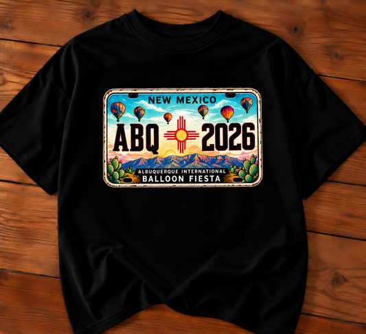 ABQ 2026 License Plate Tee